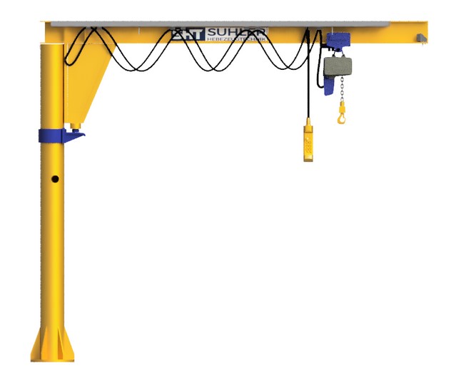 Grue à colonne pivotante avec/sans installation
